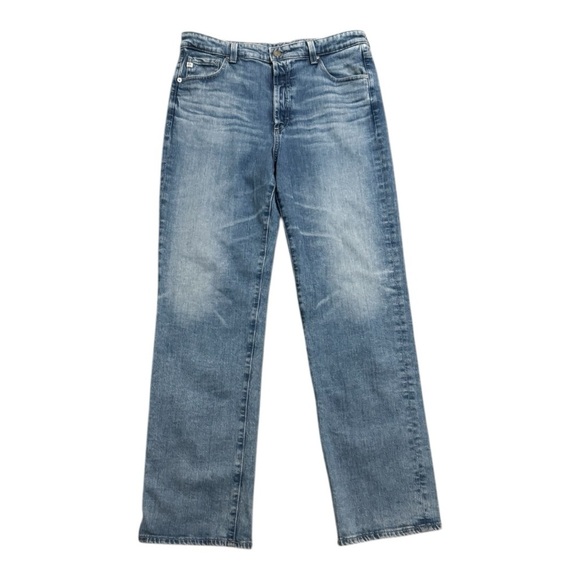 Ag Light Blue Distressed Denim Jeans Alexis Straight High Rise Vintage‎ Fit 32 - Picture 2 of 7